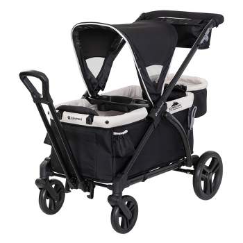Baby Trend Expedition Push or Pull Stroller Wagon Plus with Canopy, Choose Between Car Seat Adapter or Built In Seating for Children