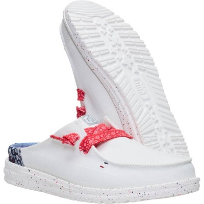 Обувь HEYDUDE Women Wendy Slip Americana Paisley, 4thof July Patriotic Shoes , White/Multi, W6 — фото 4