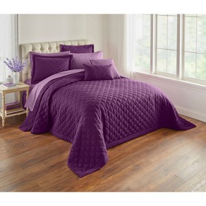 BrylaneHome BH Studio Reversible Quilted Bedspread - 1 of 4