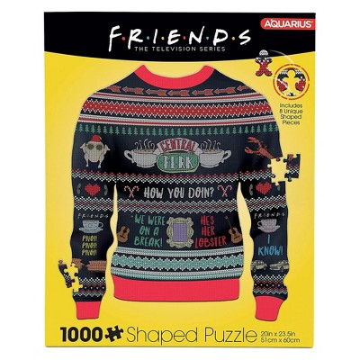 Aquarius Puzzles Friends Ugly Christmas Sweater Shaped 1000 Piece ...