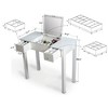 NicBex 41" Vanity Table with Sliding Mirror & Cushioned Stool, Sliding Mirror, Multi-Layer Storage, Dressing Table for Bedroom,Black - 2 of 4