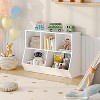 Kids Bookshelf, Bookcase Footboard, Toy Storage Cubby, Children's Toy Shelf, 35.4" L Storage Cabinet - 2 of 4