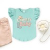 Country Baby Outline Pastel - Flutter Sleeve Graphic T-Shirt - 2 of 4
