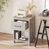 Tangkula Nightstand Sofa Side Table Rustic End Table w/ Drawer & Shelf for Living Room - 3 of 4