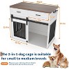 42'' Dog Crate Furniture with Storage Drawers,Dog Kennel Furniture with 2 Sliding Barn Doors, Wooden Double Dog Cage TV Stand - 2 of 4