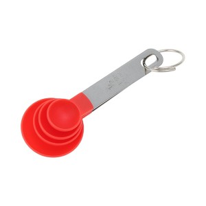 Unique Bargains Measuring Cups 4-Piece Measuring Spoon Set Dishwasher Safe Stainless Steel PP 1 Set - 1 of 4