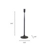 HomeRoots Set of Two Black Distressed Metal Tabletop Taper Candle Holders - 3 of 4