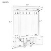Hall Tree with Bench and Shoe Storage Mudroom Organizer with Drawers Shelves and Coat Hooks for Entryway or Walk-In Closet-LAOTIES - 4 of 4