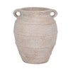Vase Pottery Terracotta Double Handle for Home Office Bedroom Living Room Casual Decor - 16" Ivory & Tan - 2 of 4