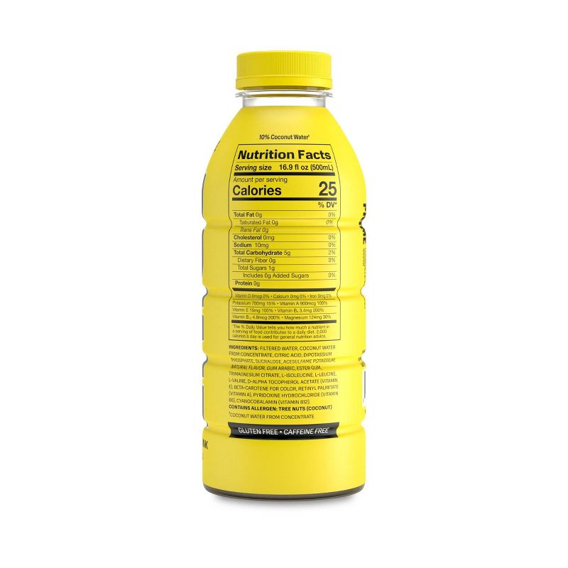 Prime Hydration Lemonade Sports Drink - 16.9 fl oz Bottle, 4 of 5