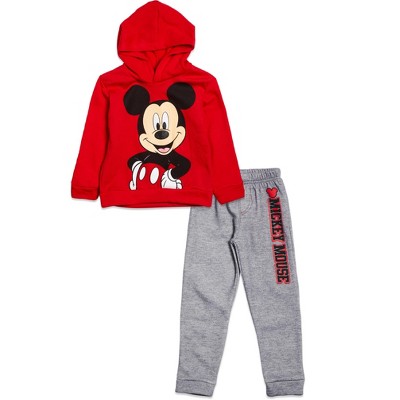 Disney Mickey Mouse Boys Christmas Fleece Pullover Hoodie and Pants Set 