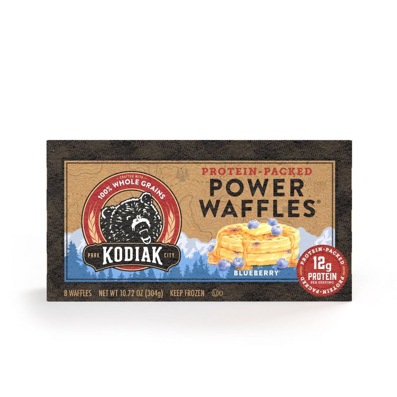 Kodiak Protein-Packed Power Waffles Blueberry Frozen Waffles - 8ct, 1 of 10