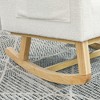 Fabric High Back Rocking Armchair with Lumbar Pillow and Side Pockets - 4 of 4