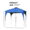 Tangkula Pop-up Canopy Tent 8’ x 8’ Height Adjustable Commercial Instant Canopy w/ Portable Roller Bag Blue/ White/ Grey - image 2 of 4