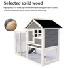 DOMETOUR Deluxe Wooden Chicken Coop Rabbit Hutch Poultry Cage Habitat Gray - 2 of 4