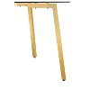 NicBex Dining Table Kitchen Table Rectangle Glass Dining Table for Living Room, Dining Room, Gold - 3 of 4