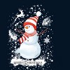 Men's Design By Humans Christmas snowman By werant T-Shirt - 2 of 4