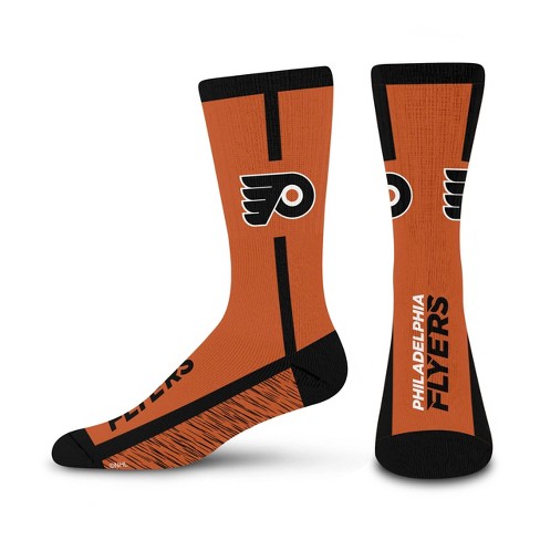 NHL Philadelphia Flyers Rise Up Crew Socks - Large - image 1 of 3