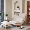 Runesay Modern Beige Lazy Sofa Foldable Reclining Chair Leisure Single Sofa - 4 of 4