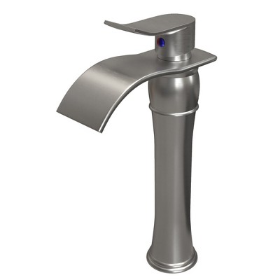 BWE Waterfall Single Hole Single-Handle Vessel Bathroom Faucet With Pop-up Drain Assembly
