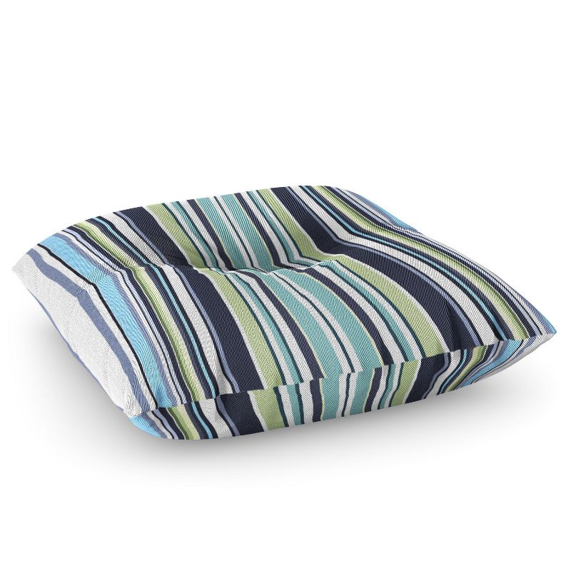Sheila Wenzel-Ganny Lavender Mint Blue Stripes Floor Pillow - Deny Desings, 1 of 5