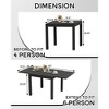 ODK 31.5"-63" Extendable Patio Dining Table - Outdoor Aluminum Table for 4-6 People, Deep Gray All-Weather Design for Backyard/Deck/Garden - 2 of 4