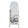 Glasflength Full Length Mirrors Full Body Mirror with Pulley, Bedroom Foyer, Clothing Store Floor Standing Mirror, Silver 27.5"*15.3"*69.2" - 3 of 4