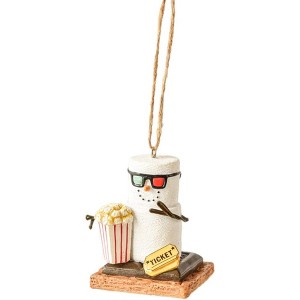 Ganz S'mores Resin Holiday Ornament, Movie Buff Snowman - 1 of 1