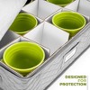 Sorbus Quilted Coffee Mug Storage Case - Features label windows, handles, and dividers for 12 Mugs/Glassware - 3 of 4