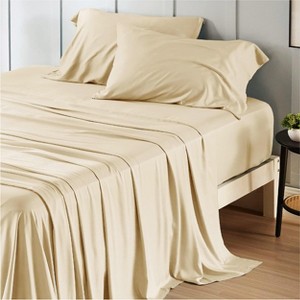 Bedsure | Rayon Derived from Bamboo Sheet Set Stay Cool & Comfy - 1 of 4
