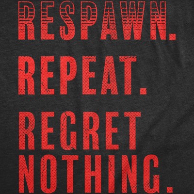 Мужские футболки Crazy Dog T-Shirts, Inc. Mens Funny T Shirts Respawn Repeat Regret Nothing Sarcastic Gaming Tee For Men - Crazy Dog Men's T Shirt For Gamers Black L — фото 2