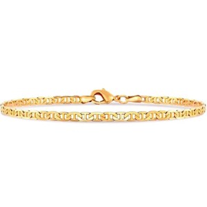 RMZ GOLD NYC 10-Inch 18K-Gold-Plated Flat Mariner Anklet - 1 of 2