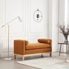 TiramisuBest 53.5" Upholstered Bench with Wood Legs & Bolster Pillows – Elegant Ottoman for End of Bed, Bedroom, Living Room, Entryway (Black) - 2 of 4
