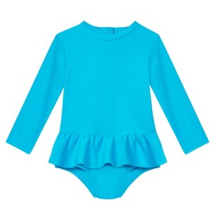 City Threads USA-Made Infant and Toddler Girls UPF 50+ Skirted One-Piece Swimsuit - 1 of 4