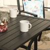 5pc Patio Set with  37" Square Metal Table with Umbrella Hole & Arm Chairs - Captiva Designs - image 2 of 4