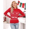 Family Matching Christmas Sweater Reindeer Snowflakes Knitted Ugly Crew Neck Pullover for Women/Men/Kids - 2 of 4