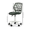 FurnitureR Desk Chair, Adjustable Computer Chair Office Chairs with Plastic Backrest and Padded Seat Cushion, Swivel Chair with Wheels, Dark Green - 4 of 4