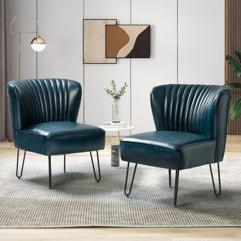 Turquoise discount leather chair