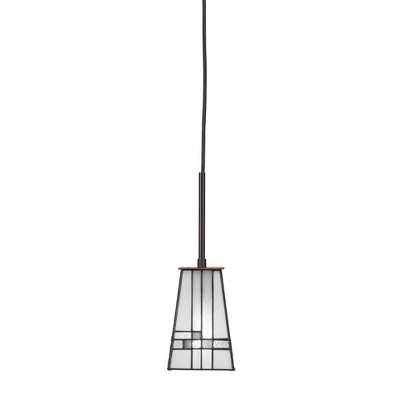 Toltec Lighting Apollo 1 - Light Pendant in  Dark Granite with 5" Square New Deco Art Glass Shade