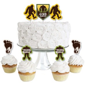 Big Dot of Happiness Sasquatch Crossing - Dessert Cupcake Toppers - Bigfoot Party or Birthday Party Clear Treat Picks - Set of 24 - 1 of 4