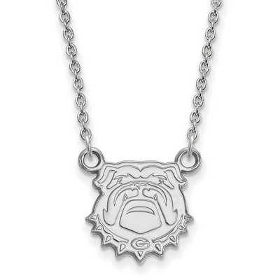Black Bow Jewelry Sterling Silver Georgia Bulldogs NCAA Necklace 18 Inch