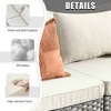 Marlton 8pc Wicker Outdoor Patio Furniture Set Conversation Sofa Sectional with a Swivel Chair and Cushions - 3 of 4