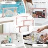 Mber 3-Pack TSA Approved Toiletry Bag, Clear Makeup Bag, Clear Travel Cosmetic Bags Pouches with Zipper, Pink - 3 of 4