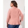 YESFASHION Women Plus Size Casual Blazer Open Front Long Sleeve Work Office Cardigan Jackets - 3 of 3