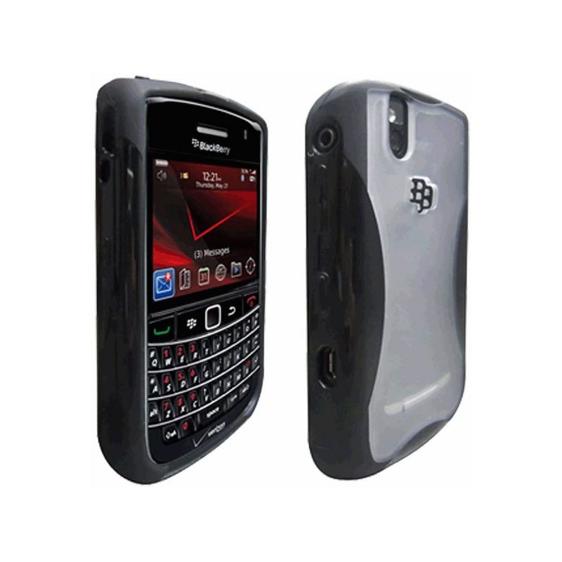 Verizon High Gloss Silicone Case for BlackBerry Bold Tour 9630/9650 - Black, 1 of 2