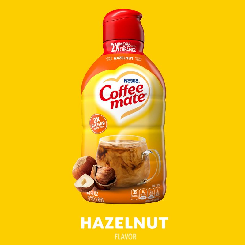 Coffee mate Hazelnut Coffee Creamer - 0.5gal (64 fl oz), 4 of 14