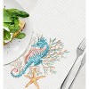 C&F Home Seahorse And Coral Embroidered Waffle Weave Cotton Kitchen Towel - 3 of 4