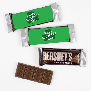 44 Pcs Bulk St. Patrick's Day Candy Hershey's Snack Size Chocolate Bar Party Favors (19.8 oz, Approx. 44 Pcs) - Clover - 1 of 4