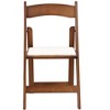 Racxily 4PCS Upholstered Folding Chair -Solid Wood Folding Chair,Beige Cushion/White Shelf,No-Install Dining Chair for Dining Room,Kitchen,Balcony - 3 of 4
