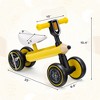 Costway Baby Balance Bike for 1-3 Years Old Riding Toy No Pedal for Boys & Girls Yellow - 3 of 4